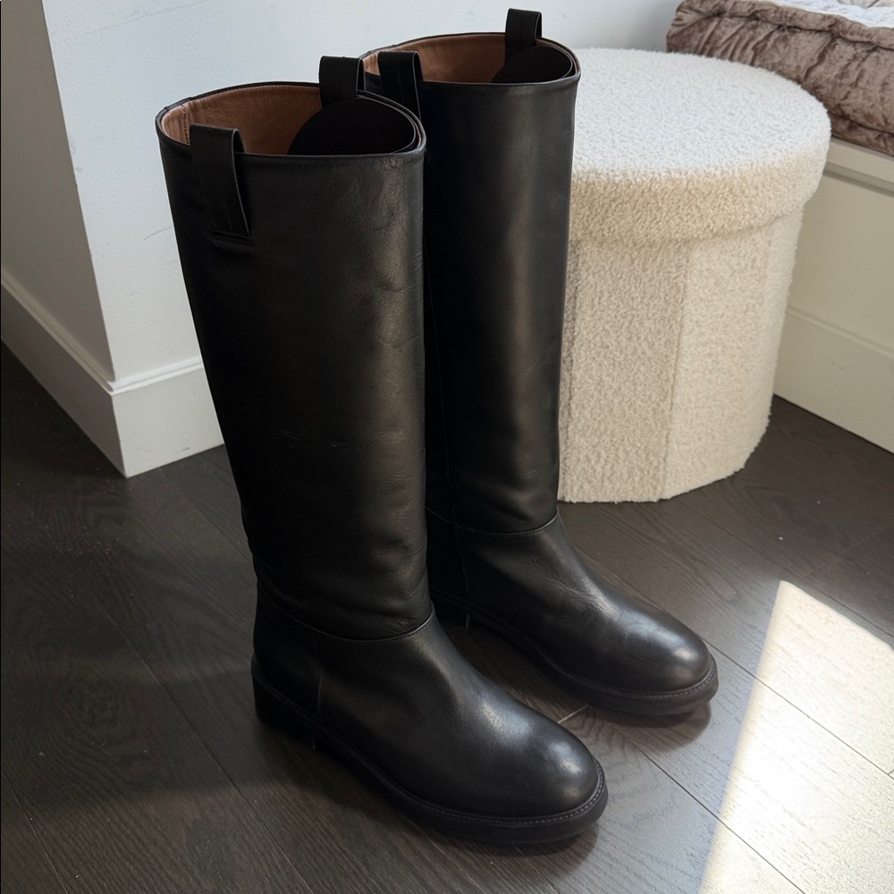 Flattered Frances Black Leather Boots - 41 - Picture 2 of 8